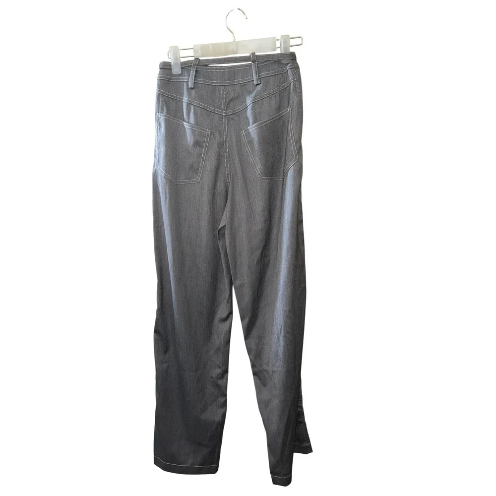 C/MEO COLLECTIVE Capable Pant Grey Marle‎ Contrast Stitch Straight Leg Womens XS - Picture 2 of 8